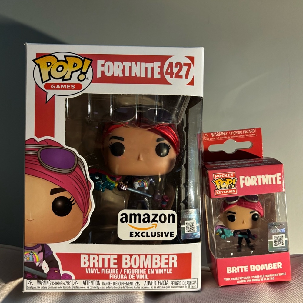 Funko Fortnite Brite Bomber Funko Pop and keychain